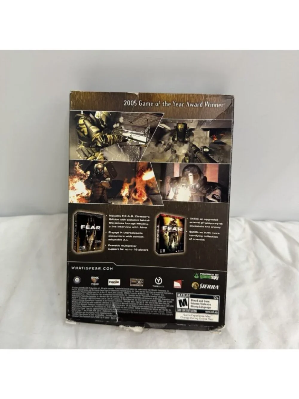 F.E.A.R. Gold Edition PC DVD-ROM First Encounter Assault Recon Sierra Untested